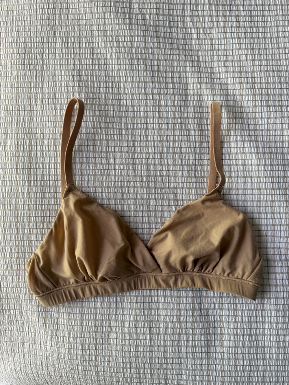 SKIMS Wireless Bralette in Camel Tan fits everyone